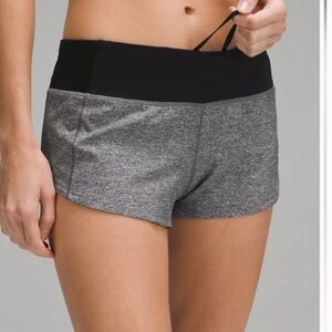 Like new grey lululemon speed shorts